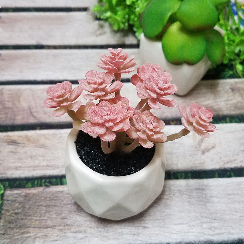 Custom Pc Build 2025 with Artificial Succulent Bonsai Ornaments