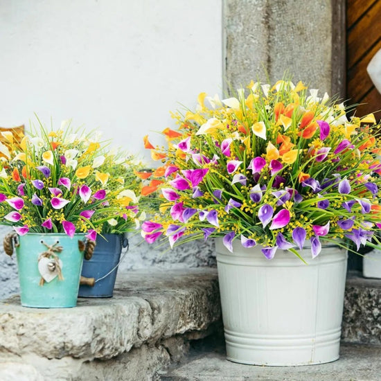 5 Bundles Artificial Indoor Planter Home Porch Yard Spring Decor