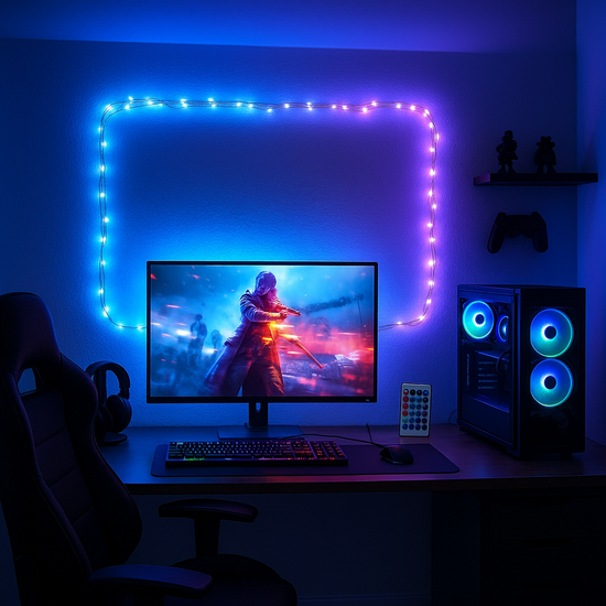 LED Copper String Wire Lights for RGB Gaming Setup